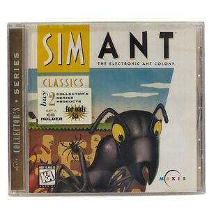 VTG 90s SimAnt Electronic Ant Colony PC Mac Game CD-ROM Maxis Collectors Series